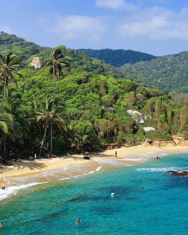 A quiet beach in Tayrona park, Colombia